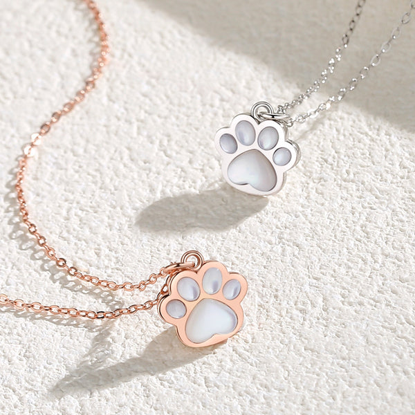 Dainty Cute Cat Paw Pendant Necklace