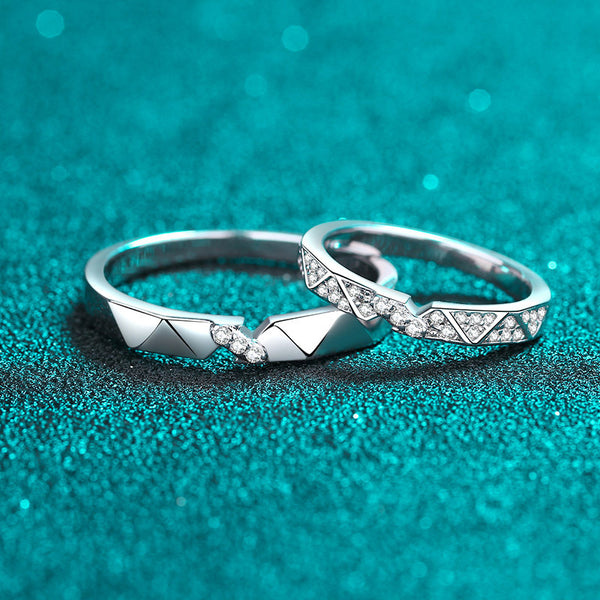 Moissanite Matching Couple Wedding Ring