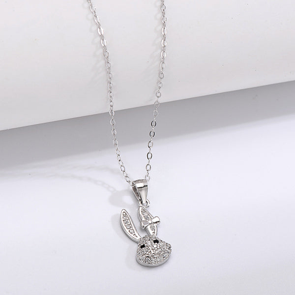 Silver Bunny Rabbit Necklace