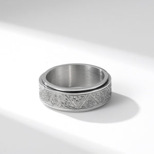 Bague Fidget Spinner à nœud celtique Trinity