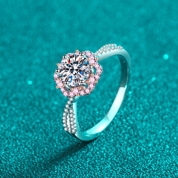 Flower Diamond Ring, 1.2 Ct Round Cut Diamond, 14K White Gold, Plum Blossom  Ring, Ring for Wedding Anniversary, Unique Gift for Girl Friend - Etsy