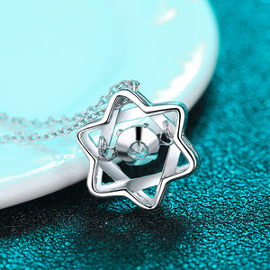 Dancing Moissanite Star of David Necklace
