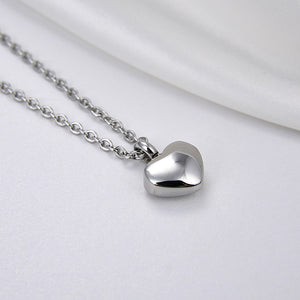 Heart Urn Human Ash Pendant Necklace