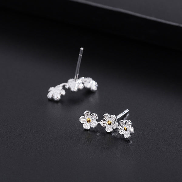 Cherry Blossom Flower Stud Earrings