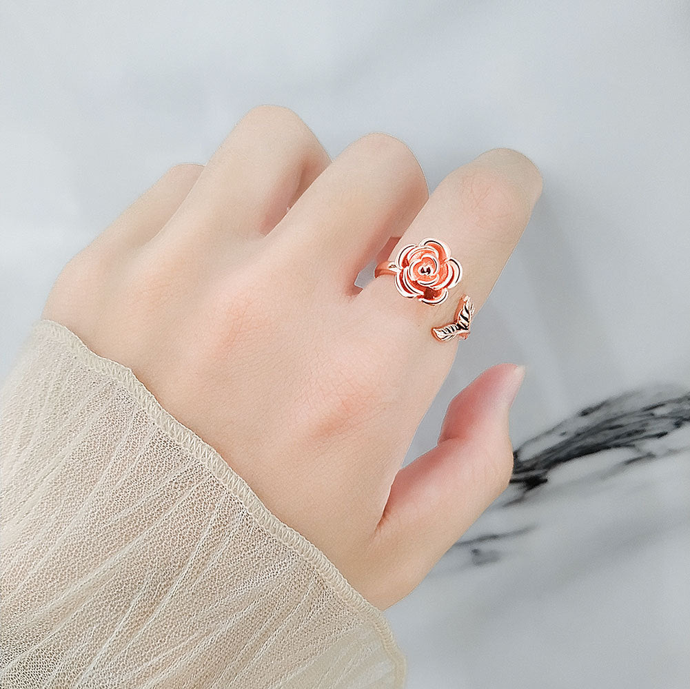 Rose Flower Anxiety Fidget Spinner Ring Rose Flower Anxiety Fidget Spinner Ring