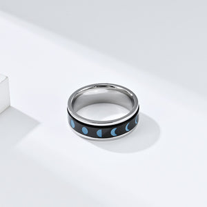 Moon Phase Anxiety Fidget Spinner Ring