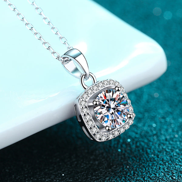 Four-Prong Moissanite Necklace