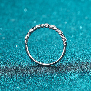 Moissanite Twist Stacking Wedding Band Ring