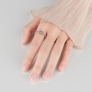 Bead Anxiety Fidget Spinner Stacking Ring