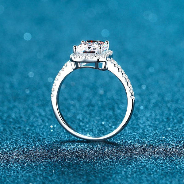 Princess Cut Moissanite Engagement Ring