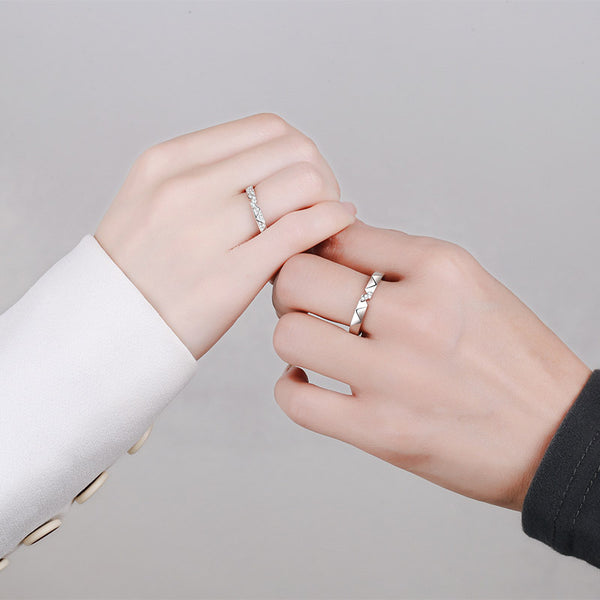 Moissanite Couple Wedding Ring