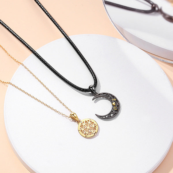 Sun Moon Couple Necklace