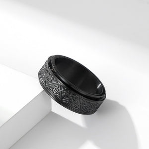 Bague Fidget Spinner à nœud celtique Trinity