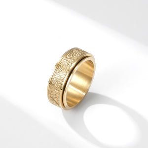 Bague Fidget Spinner à nœud celtique Trinity