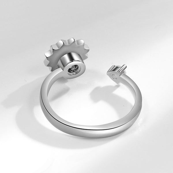 Smiley Sunflower Fidget Spinner Ring