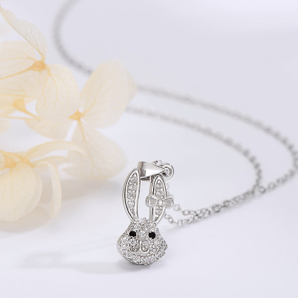 Silver Bunny Rabbit Necklace