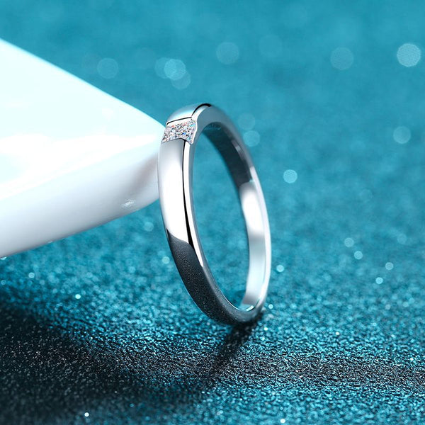 Square Moissanite Engagement Ring