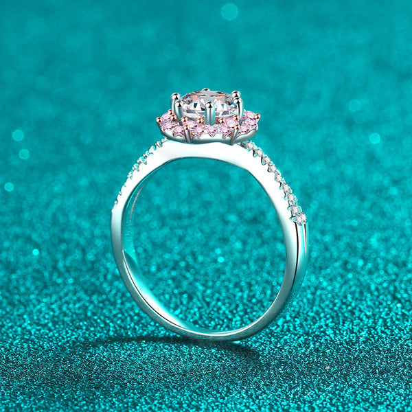 Raw diamond plum engagement ring 14k gold-Flower ring w/ rough uncut  gemstone - Shop Majade Jewelry Design Couples' Rings - Pinkoi