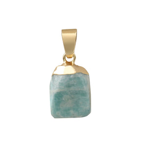 Natural Crystal Raw Stone Pendant Necklace