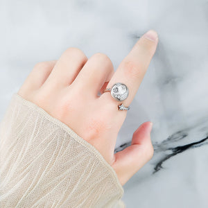 Sonne Mond Stern Smiley Fidget Spinner Ring