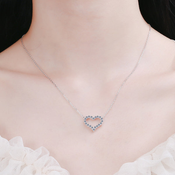 Moissanite Heart Pendant Necklace