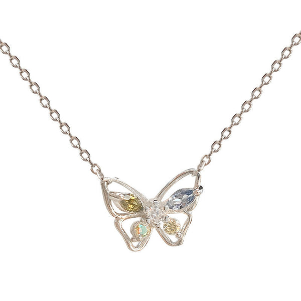 Dainty Butterfly Charm Pendant Necklace