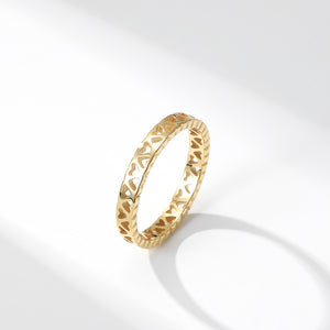 Hollow Heart Stacking Band Ring