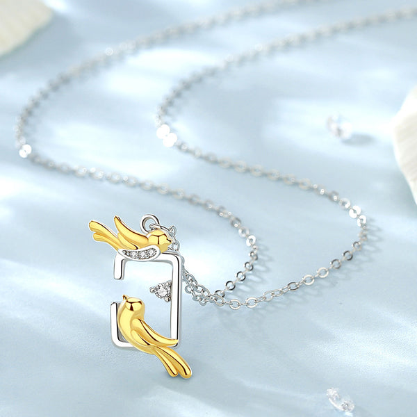 Gold Bird Pendant Necklace