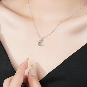 Cat Moon Star Charm Pendant Necklace