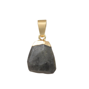 Natural Crystal Raw Stone Pendant Necklace
