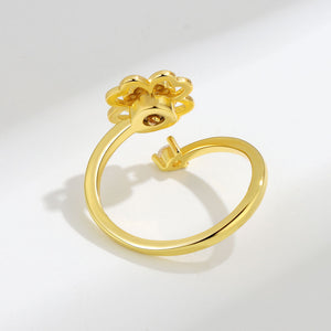 Four Leaf Clover Fidget Spinner Bypass Ring