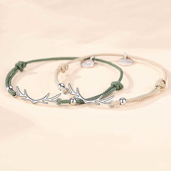 Deer Antler Couple Matching Bracelet