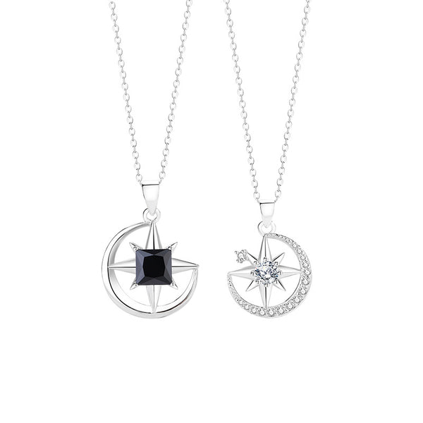 Moon Star Couple Matching Necklace