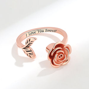 Rose Flower Anxiety Fidget Spinner Ring