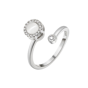 Opal Anxiety Fidget Spinner Bypass Ring