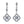 Load image into Gallery viewer, Moissanite Four Leaf Clover Dangle Drop Earrings
