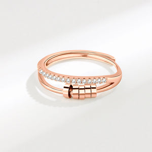 Bead Anxiety Fidget Spinner Stacking Ring