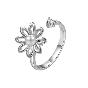 Perlenblumen-Angst-Fidget-Spinner-Ring