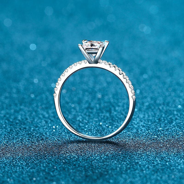 Four-Prong Moissanite Engagement Ring