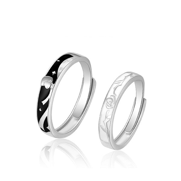 kazare Couple Rings | Fashionable Men Women Silver Polished Rings |  Valentine Gifts Brass Rhodium Plated Ring Price in India - Buy kazare Couple  Rings | Fashionable Men Women Silver Polished Rings |