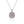 Moissanite Pink Halo Wedding Necklace