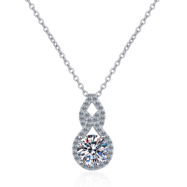 Four-Prong Moissanite Gourd Necklace