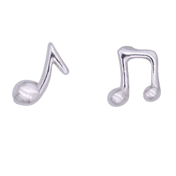 Asymmetrical Musical Note Stud Earrings
