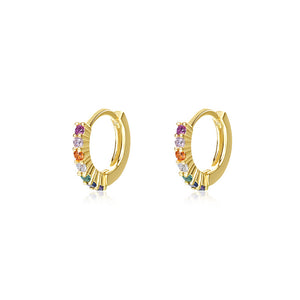 Small Rainbow LGBTQ Pride Hoop Earrings