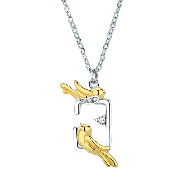 Sterling Silver Bird Pendant Necklace