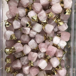 Natural Crystal Raw Stone Pendant Necklace