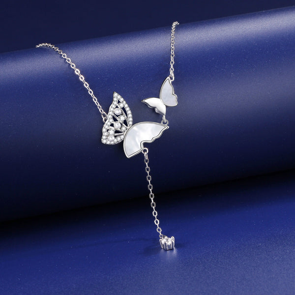 Dainty Butterfly Tassel Necklace