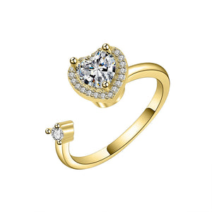 Heart Anxiety Fidget Spinner Stacking Ring