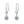 Load image into Gallery viewer, Snowflake Moissanite Dangle Drop Earrings

