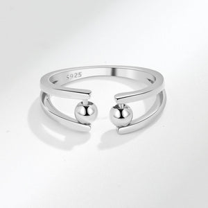 Round Bead Anxiety Fidget Spinner Ring